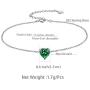 Aurora Tears 925 Sterling Silver 12 Birthstone Hearts Jewelry Women Crystal Wedding/Engagement/Bridal Heart Necklace/Earring/Ring/Bracelet Sets Jewellery