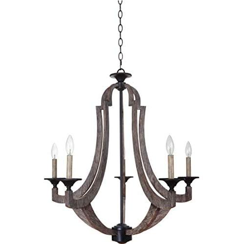 Craftmade 35125-WP Winton Candle Chandelier Lighting, 5-Light, 300 Watts, Weathered Pine (30''W x 31''H) Craftmade 35125-WP Winton Candle Chandelier Lighting, 5-Light, 300 Watts, Weathered Pine (30''W x 31''H)