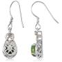 Shop LC Real 14K Yellow Gold Platinum Plated Green Western Turquoise Peridot Dangle Drop Earrings Mothers Day Gifts