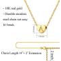 Joycuff Tiny Initial Necklaces for Women Teen Girls Cute Letter Heart Pendant 14K Gold Monogram Dainty Jewelry Birthday for Her Alphabet A-Z