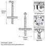 Women Mens Inverted Cross Earrings Zirconia Iced Out Upside Down Cross Dangle Earrings Sterling Silver/Black Metal/18K Gold Plated St. Peter Earrings Satanic Symbols Statement Jewelry