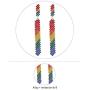 Solememo Gold and Silver Tone Rainbow Color Rhinestone Stud with Hoops Cactus Lips Ties Dangle Long Drop Statement Earring for Women Girls