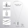 ETEVON Necklaces for Men Boys Stainless Steel Rectangle Pendant Dog Tag Ball Chain Necklace for Son Birthday Jewelry Gifts for Boyfriend Husband Dad