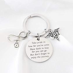 FUSTMW LPN Keychain Licensed Physicians Nurse Graduation Gifts LPN Charm Licensed Physicians Nurse Gift Nursing Student Inspiration Gift Take Pride in How Far You Have Come …