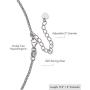 Belacqua Sterling Silver Natural Jade Heart Necklace for Women