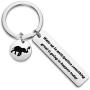 WUSUANED Inspirational Quote Keychain Wake Up in Anticipation Something is Going to Happen Today Elephant with Butterflies Motivational Jewlery