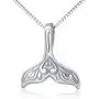 S925 Sterling Silver Jewelry Dolphin Mermaid Tail Pendant Necklace, Box Chain,18 inches S925 Sterling Silver Jewelry Dolphin Mermaid Tail Pendant Necklace, Box Chain,18 inches