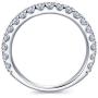 HAFEEZ CENTER 14K Solid Gold 2.5mm Half Eternity Moissanite Wedding Band Ring