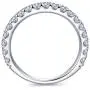 HAFEEZ CENTER 14K Solid Gold 2.5mm Half Eternity Moissanite Wedding Band Ring HAFEEZ CENTER 14K Solid Gold 2.5mm Half Eternity Moissanite Wedding Band Ring