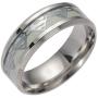 ERLUER Mens Stainless Steel Rings Luminous Glow in The Dark Superman Band Women Jewelry Ring