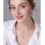 925 Sterling Silver Cute Animal Moon Pendant Necklace for Women Birthday Jewelry Gifts