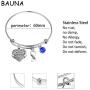 BAUNA Cancer Survivor Gifts for Women Colon Cancer Awareness Bracelet Blue Ribbon Bracelet Gift Cancer Jewelry