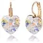 Swarovski Crystal Heart Drop Leverback Earrings for Women 14K Rose Gold Plated Hypoallergenic Jewelry Swarovski Crystal Heart Drop Leverback Earrings for Women 14K Rose Gold Plated Hypoallergenic Jewelry
