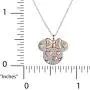 Disney Minnie Mouse Sterling Silver Pink and Cubic Zirconia 18'' Necklace, Official License