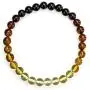 Amber Stretch Rainbow Bracelet - Natural Baltic Multi Color 6+ mm Beads - in a Luxury Gift Box - Amber Culture