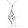 ALOV Jewelry Sterling Silver Always My Sister Forever My Friend Love Cubic Zirconia Pendant Necklace