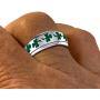 US Jewels and Gems Mens Sterling Silver 8mm Irish Celtic Shamrock 3 Leaf Clover Wedding Band Ring