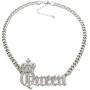 GWOOD Crown Queen Necklace with Crystal Rhinestones, or Earrings