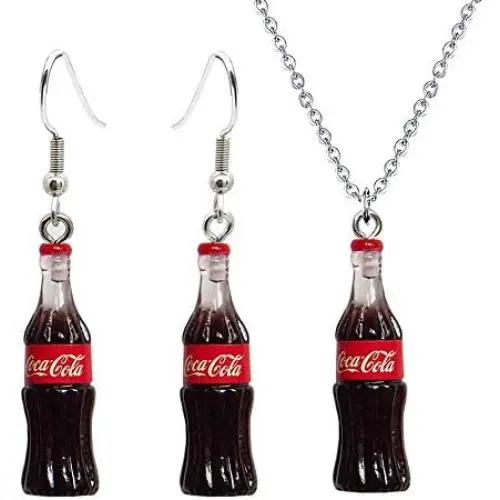 TUSHUO Fashion Creative Simulation Cola Earrings for Minimalist Women Gift Jewelry TUSHUO Fashion Creative Simulation Cola Earrings for Minimalist Women Gift Jewelry