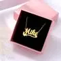 YINSHIFU Name Necklace Personalized Name Plate Pendant Necklace with Heart in 18K Gold Plated YINSHIFU Name Necklace Personalized Name Plate Pendant Necklace with Heart in 18K Gold Plated