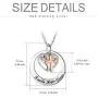 Two-Tone Sterling Silver and Rose Gold or Gold-''Faith Hope Love'' Cross Charm Pendant Necklace with Austrian Crystal