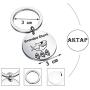 AKTAP Shark Gift Grandpa Shark Keychain for Him Grandpa Jewelry from Granddaughter Grandson