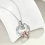 YAFEINI Dainty Bird Necklace Sterling Silver Doves Birds Love Heart Faith Hope Love Pendant Birds on a Branch Jewelry Gifts for Women Wife