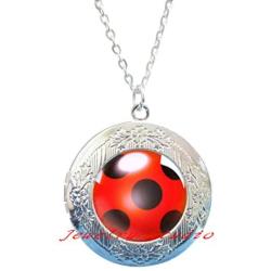 Ladybug Charm Ladybug Locket Necklace Ladybird Design Bug Locket Necklace Ladybird Locket Necklace Silver Bug Locket Necklace Ladybird Jewellery Ladybug Jewellery-HZ00256