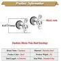 Xusamss Punk Piercing Music Earrings Stainless Steel Note Stud Earrings Xusamss Punk Piercing Music Earrings Stainless Steel Note Stud Earrings