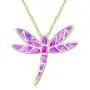DMOMSA Lilac Purple Dragonfly Pendant Necklace Jewelry Gift, Woman Gift Suitable for Birthday Party Anniversary Valentines Day DMOMSA Lilac Purple Dragonfly Pendant Necklace Jewelry Gift, Woman Gift Suitable for Birthday Party Anniversary Valentines Day