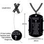 Jude Jewelers Stainless Steel Christian Cross Serenity Prayer Religious Pendant Necklace