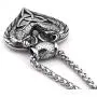 GUNGNEER Mens Stainless Steel Wolf Head Heart Celtic Knot Amulet Pendant Triquetra Necklace Talisman Irish Jewelry GUNGNEER Mens Stainless Steel Wolf Head Heart Celtic Knot Amulet Pendant Triquetra Necklace Talisman Irish Jewelry