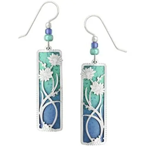 Adajio by Sienna Sky Periwinkle Aqua Column Filigree Earrings 7544 Adajio by Sienna Sky Periwinkle Aqua Column Filigree Earrings 7544