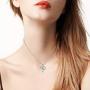 I Love You to The Moon and Back Necklace for Women 925 Sterling Silver Rose Flower Necklace Jewelry Gifts for Women Mom Wife Girls