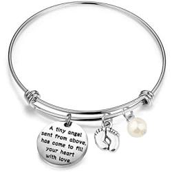 Gzrlyf New Mommy Bracelet New Mom Jewelry Pregnancy Gifts Mommy to Be Gifts A Tiny Angel Sent from Above has Come to Fill Your Heart with Love