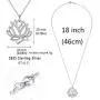 Aniu Silver Flower Necklace for Women, 925 Sterling Lotus Pendant, Best Jewelry Gifts for Mom/Wife/Grandma/Girlfriend (with Fine Gift Box)