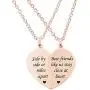 MJartoria BFF Necklace for 2-Split Valentine Heart Necklace TOGETHER FOREVER NEVER APART Best Friends Pendant Friendship Necklace Set of 2 Gifts for Her MJartoria BFF Necklace for 2-Split Valentine Heart Necklace TOGETHER FOREVER NEVER APART Best Friends Pendant Friendship Necklace Set of 2 Gifts for Her