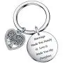 De&ai Daughter in Laws Wedding Day Birthday, Marriage Made You My Family Love Made You My Daughter Keychain