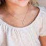 Ursteel Old English Initial Necklace, 14K Gold Plated Letter Pendant Dainty Adjustable Tiny Initial Necklaces for Women Teen Girls
