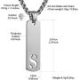 HZMAN Stainless Steel Mini Dog Tag Silver Initial Alphabet 26 Letters Script Name Pendant Chain Necklace from A-Z