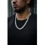 14K White Gold Cuban Link Chain Necklace for Men Real 14MM 14K Karat Diamond Cut Heavy w Solid Thick Plated Clasp US Made