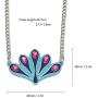 HANRESHE New Crystals Peacock Pendant Necklace Chian Ladybug and Cat Noir Cartoon Jewelry Kids Cosplay Costume for Kids