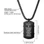 Cupimatch Cross Bible Christ Crucifix Pendant Necklace, Mens Stainless Steel Jesus Verse Lords Prayer Catholic Dog Tag Chain Jewelry 22 inch