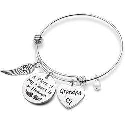 Memorial Bracelet Keychain Dad Mom in Heaven Loss Memorial Jewelry Sympathy Gift for Loss of Mom Dad Grandma Grandpa