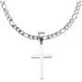 Double Rainbow Jewelry 18''-36'' Mens Stainless Steel Unisex Silver Plain Cross Pendant 6MM Figaro Chain Necklace Link Double Rainbow Jewelry 18''-36'' Mens Stainless Steel Unisex Silver Plain Cross Pendant 6MM Figaro Chain Necklace Link