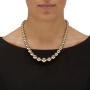 Palm Beach Jewelry Goldtone Graduated Bead Strand Necklace and Earring Set (15.5mm), Lobster Claw Clasp, 18 inches