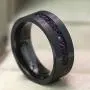 wedding ring set Two Rings His Hers Couples Matching Rings Womens 2pc Black Gold Filled Amethyst CZ Wedding Engagement Ring Bridal Sets Mens Titanium Wedding Band wedding ring set Two Rings His Hers Couples Matching Rings Womens 2pc Black Gold Filled Amethyst CZ Wedding Engagement Ring Bridal Sets Mens Titanium Wedding Band