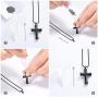 Rope Winding Cross Cremation Ashes Urn Pendant Necklace Memorial Keepsake Jewelry Lord’s Prayer Cross Ashes Necklaces