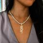 JINAO Hip Hop Iced Out Snake Animal Lovers Pendant Necklace with Micropave Simulated Diamond