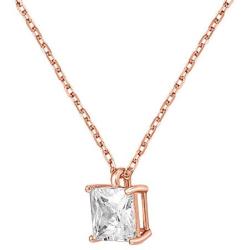PAVOI 14K Gold Plated 925 Sterling Silver CZ Diamond Pendant Necklace for Women | Adjustable Slider